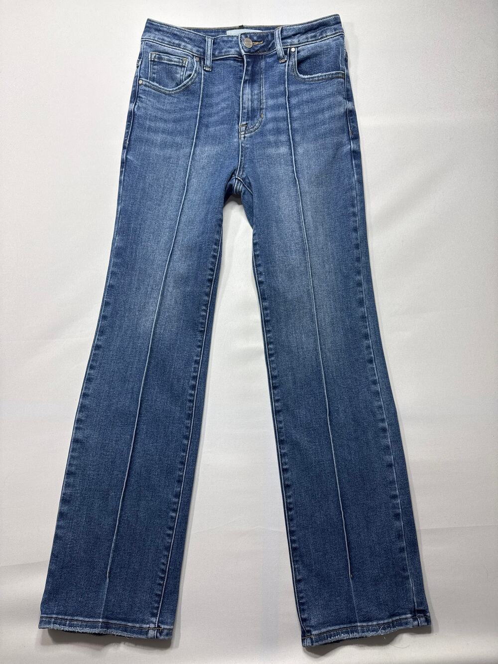 Risen Jeans Women's Center Seam Straight Leg Stretch Blue Jeans - 5/27 (27x29.5)